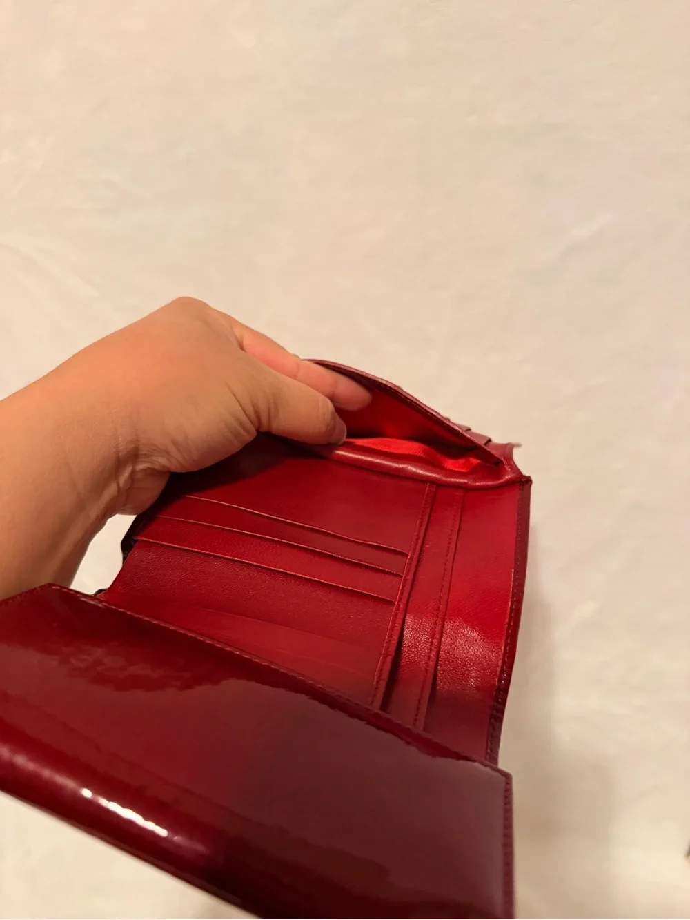 Christian Dior Patent Cannage Mini Lady Dior Wallet